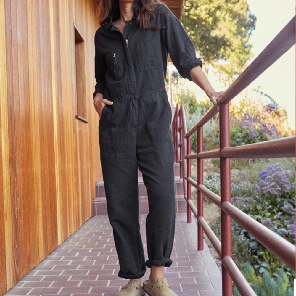 Outerknown Black Utility Jumpsuit